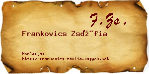 Frankovics Zsófia névjegykártya